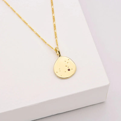 Linda Tahija Zodiac Figaro Necklace, Gold or Silver