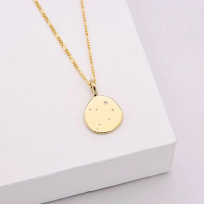 Linda Tahija Zodiac Figaro Necklace, Gold or Silver