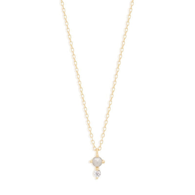 By Charlotte 14k Gold Light of the Moon Diamond Necklace