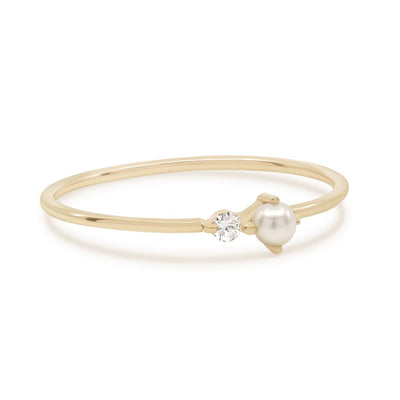 By Charlotte 14k Gold Light of the Moon Diamond Ring