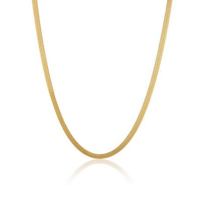 Linda Tahija Herringbone Chain Necklace, Gold or Silver