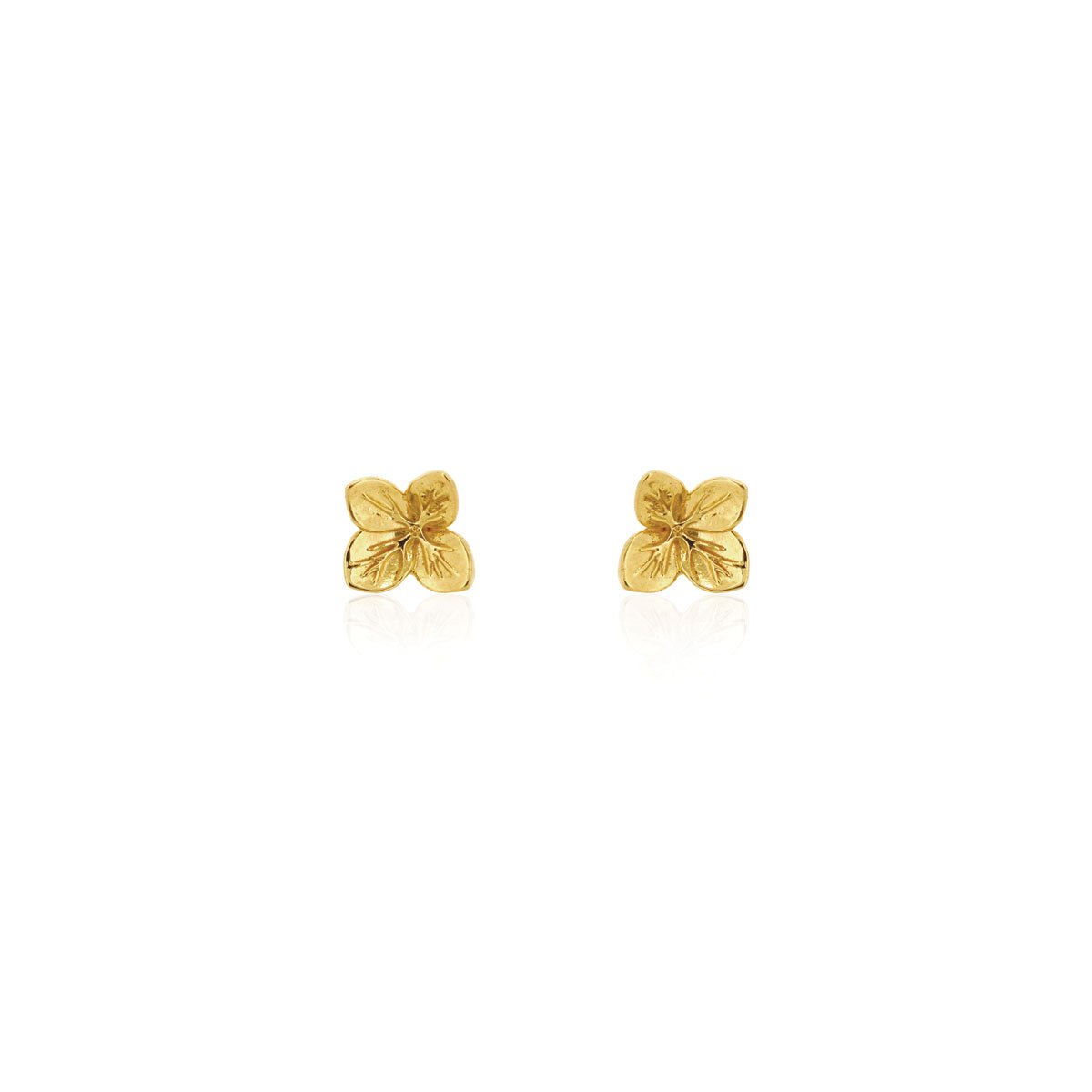 Linda Tahija Hydrangea Stud Earrings, Gold
