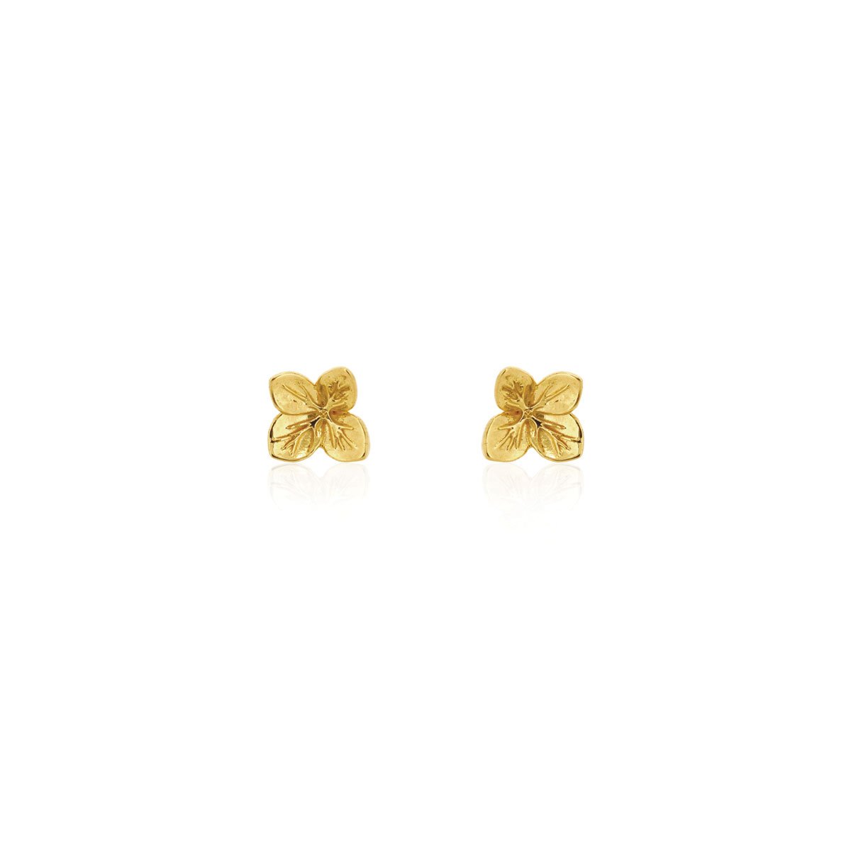 Linda Tahija Hydrangea Stud Earrings, Gold
