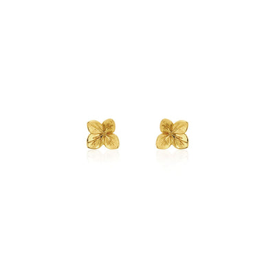 Linda Tahija Hydrangea Stud Earrings, Gold