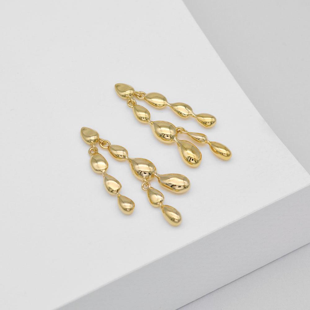 Linda Tahija Neptune's Earrings, Gold