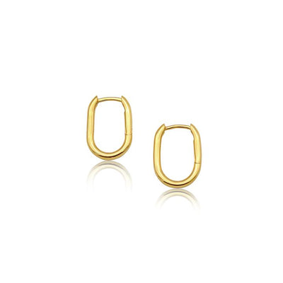 Linda Tahija Oval Hoop Earrings, Gold