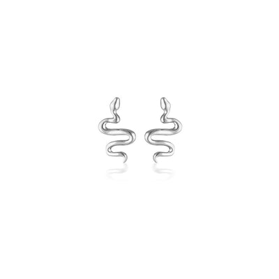 Linda Tahija Serpent Stud Earrings, Gold or Silver