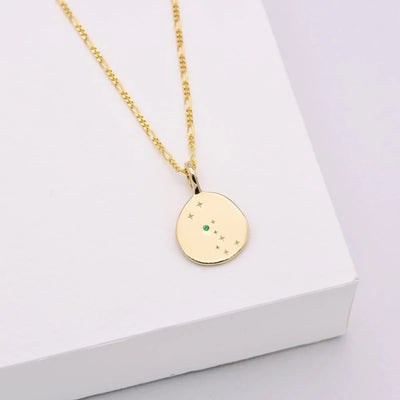 Linda Tahija Zodiac Figaro Necklace, Gold or Silver