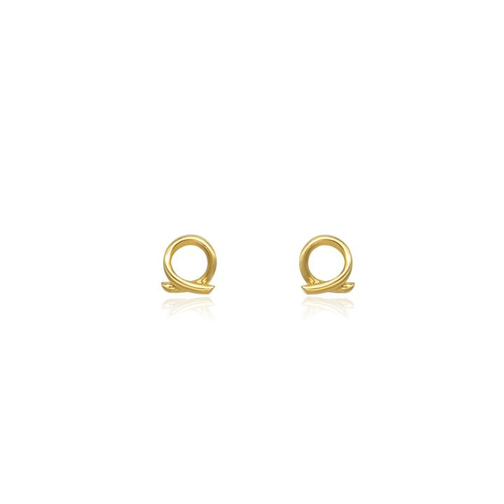 Linda Tahija Loop Stud Earrings, Gold