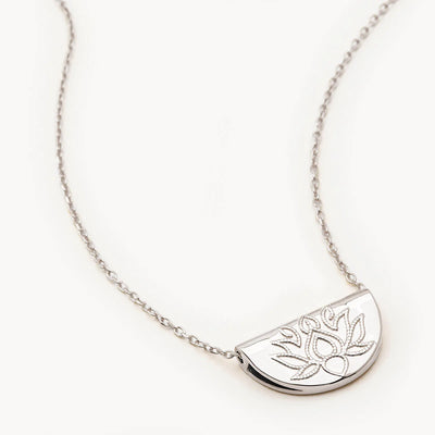 By Charlotte Lotus Short Necklace, Silver
