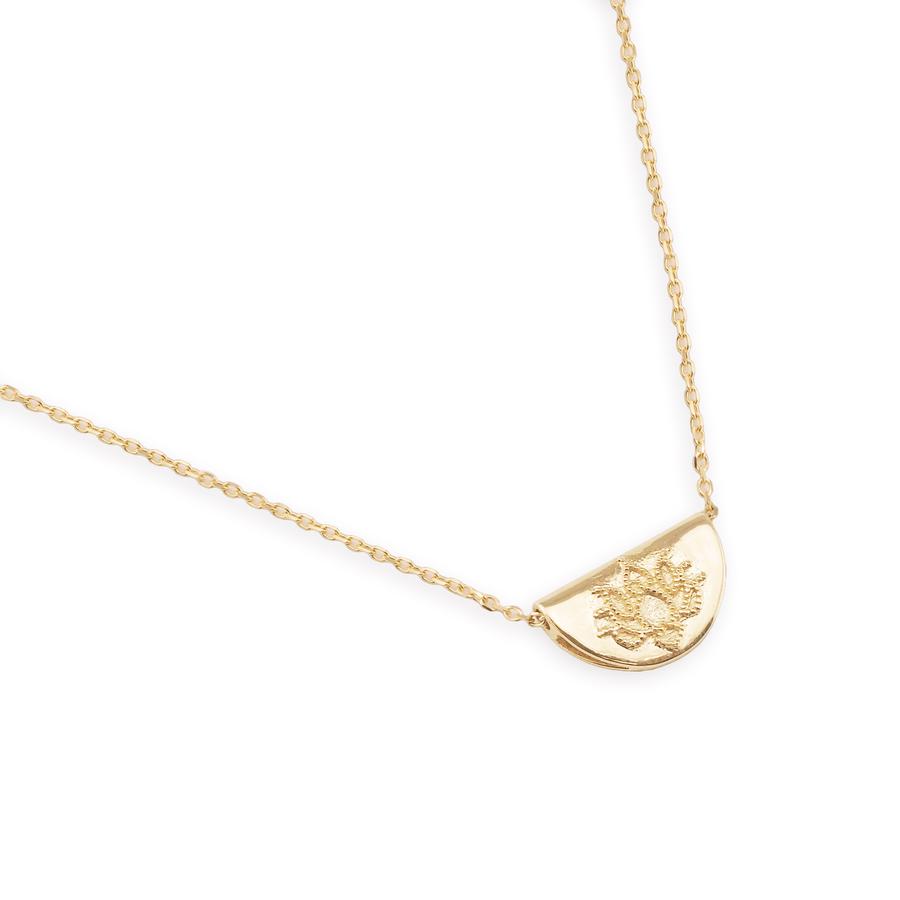 By Charlotte 14k Gold Mini Lotus Necklace