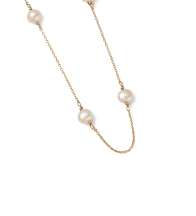 Kirstin Ash 9k Gold Moon Tide Pearl Necklace