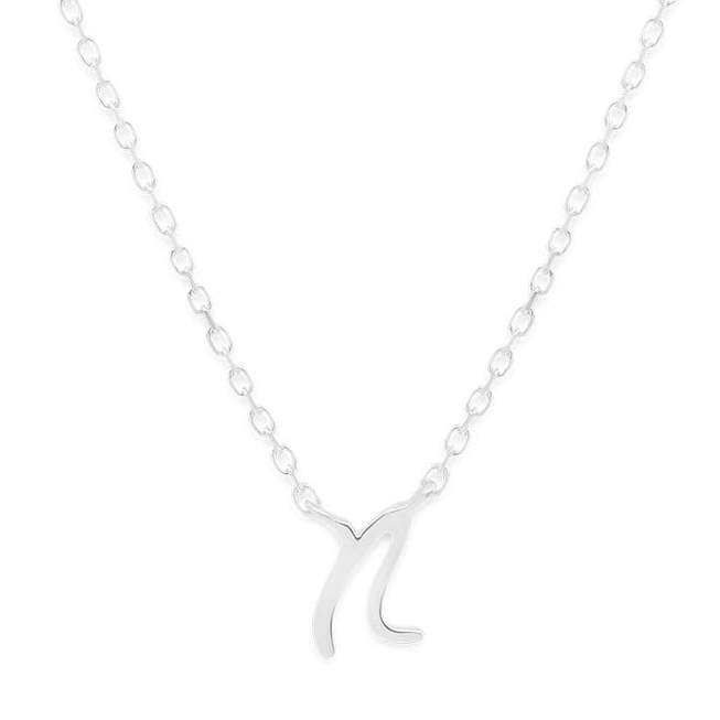 By Charlotte Love Letter Initial Necklace Silver Lily and Mitchell