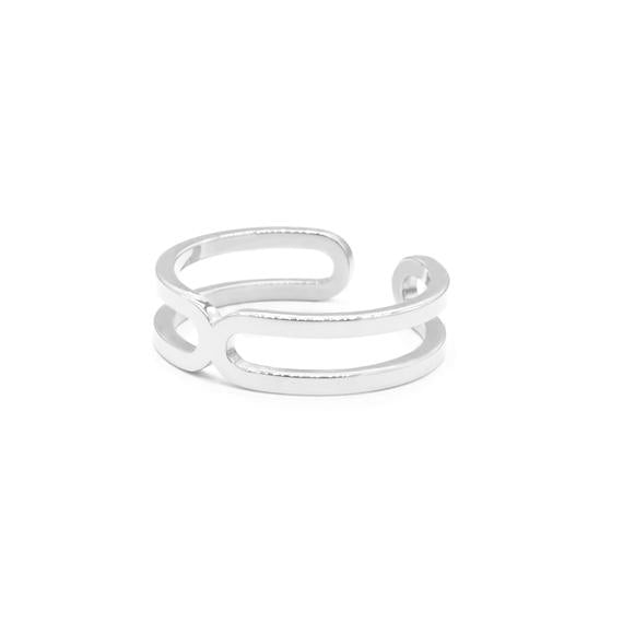 Natalie Marie Ailing Cuff Ring, Silver