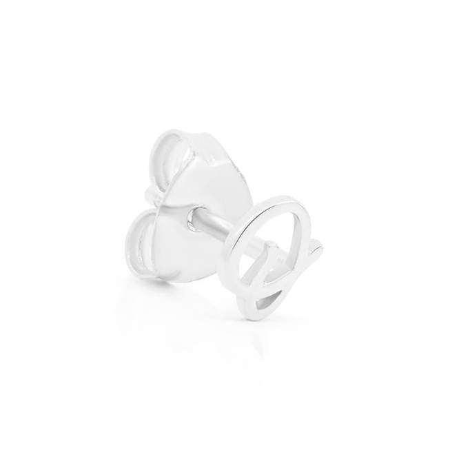 By Charlotte Love Letter Initial Single Stud Earring, Silver