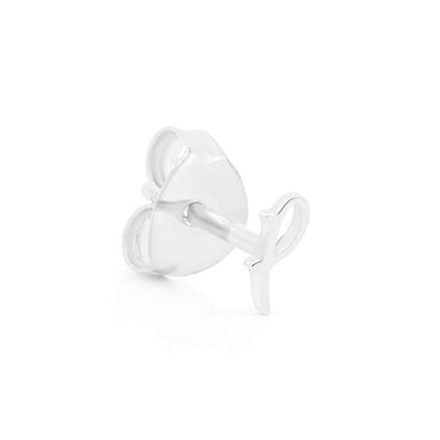 By Charlotte Love Letter Initial Single Stud Earring, Silver