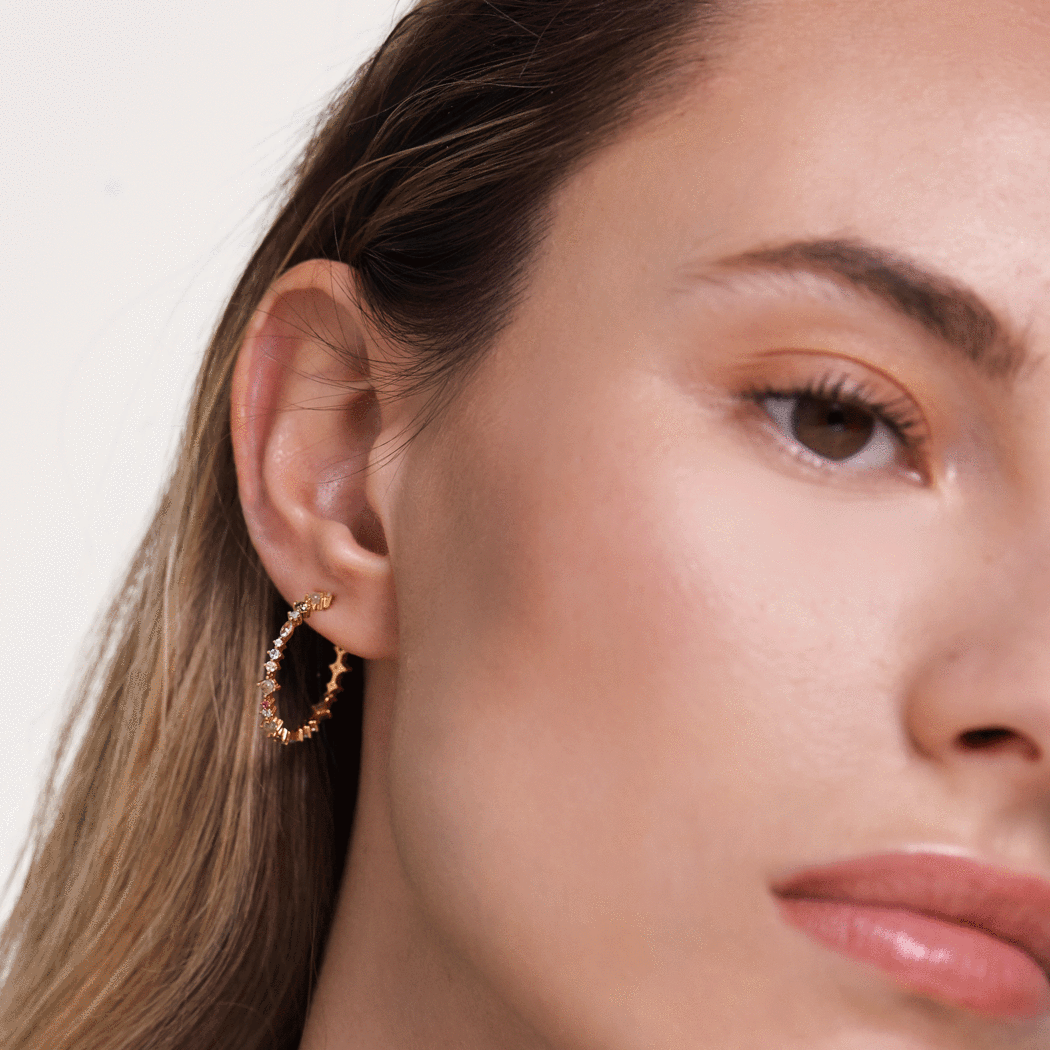 PD Paola Halo Hoop Earrings, Gold