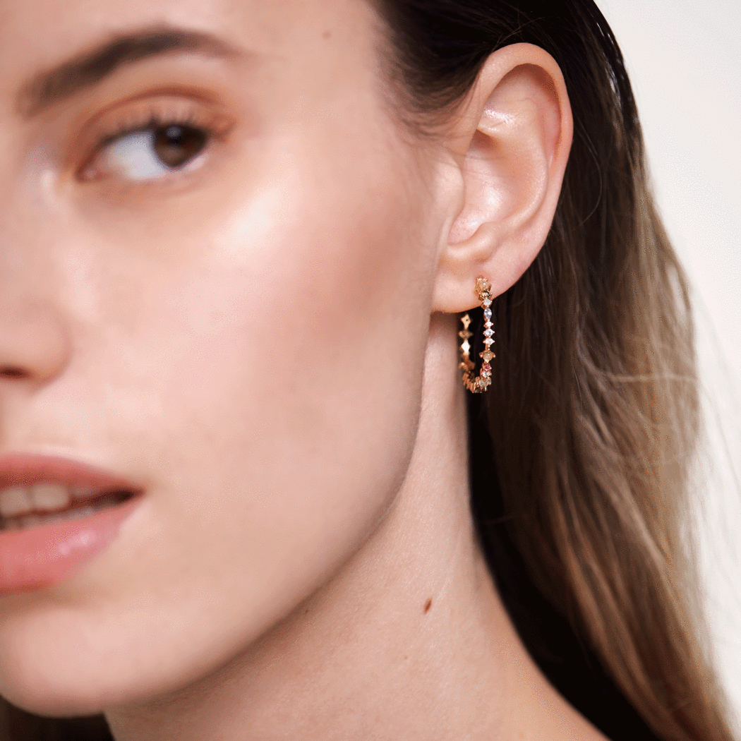 PD Paola Halo Hoop Earrings, Gold