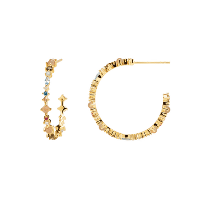 PD Paola Halo Hoop Earrings, Gold