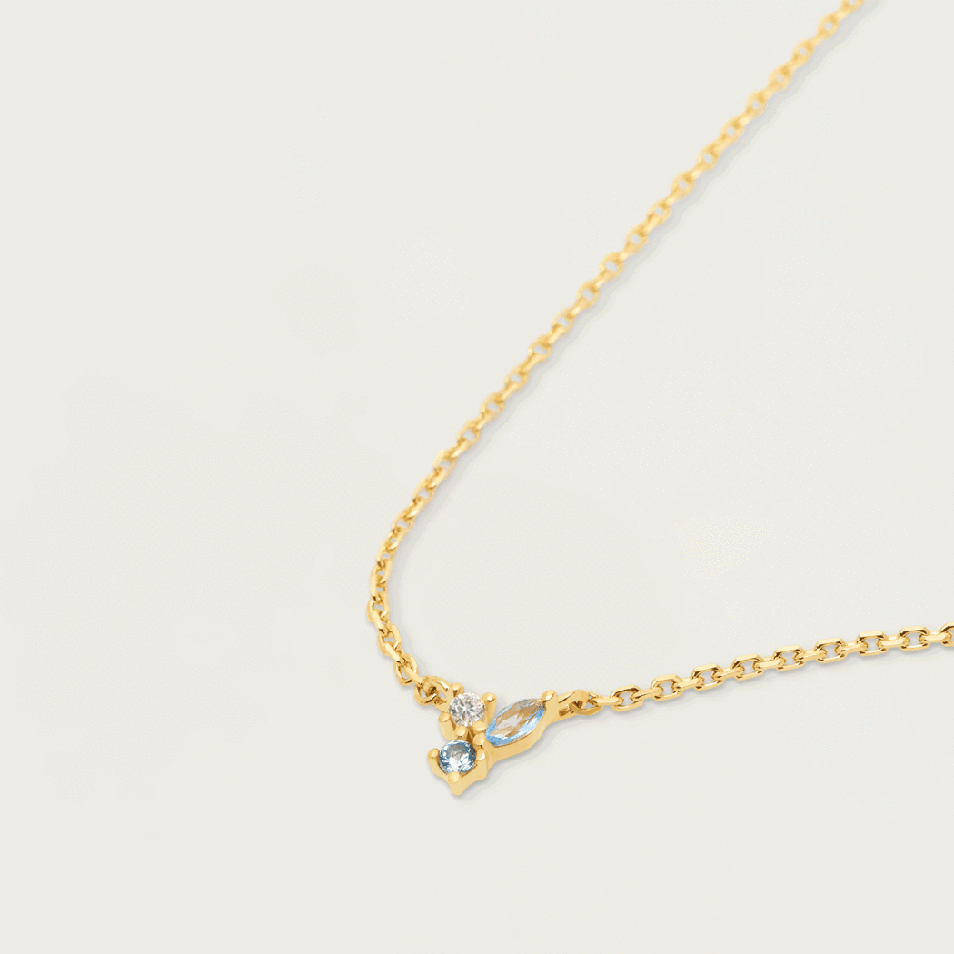 PD Paola Midnight Blue Necklace, Gold