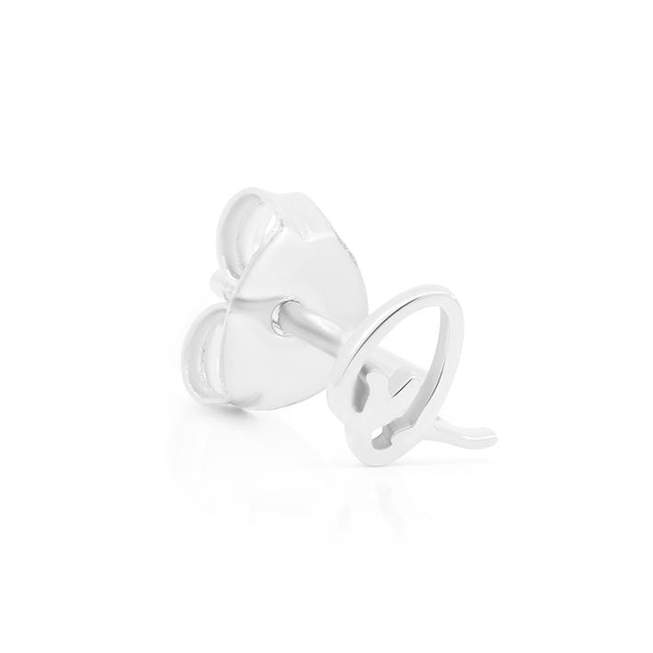 By Charlotte Love Letter Initial Single Stud Earring, Silver