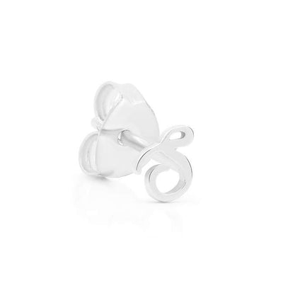 By Charlotte Love Letter Initial Single Stud Earring, Silver