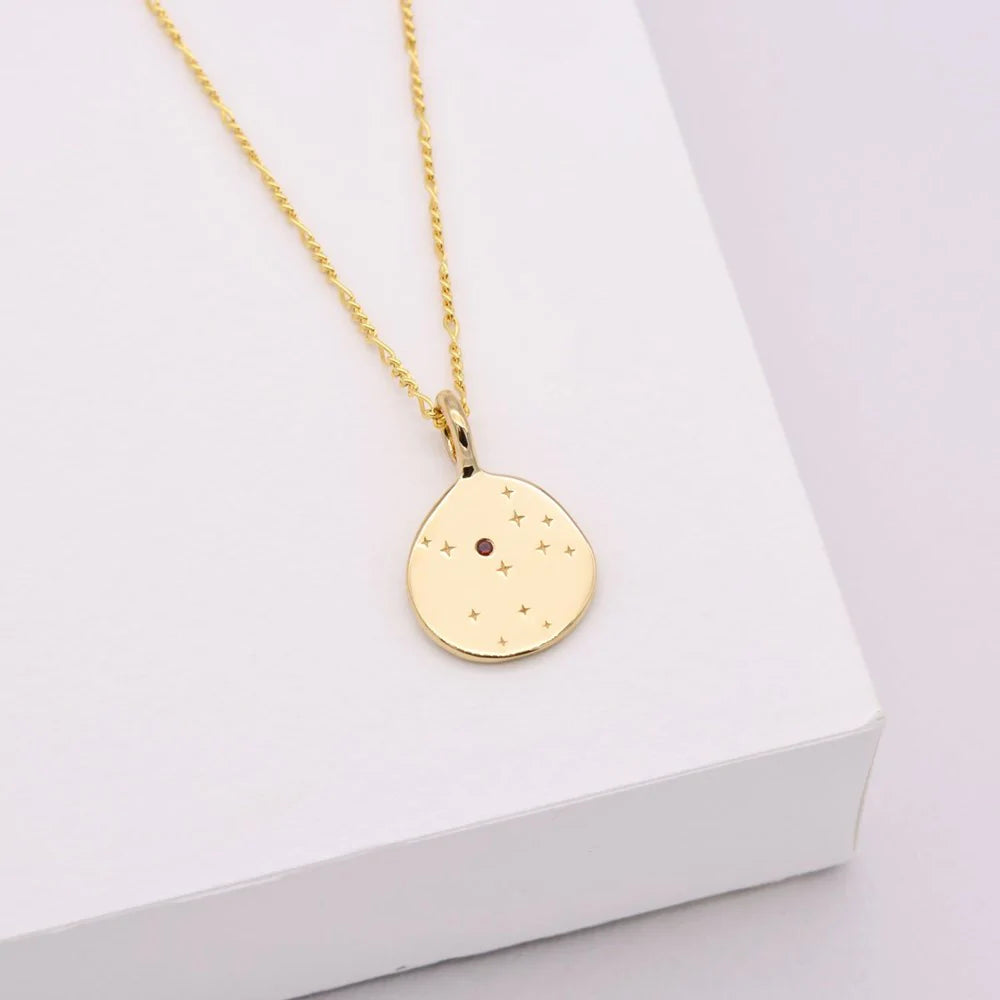 Linda Tahija Zodiac Figaro Necklace, Gold or Silver