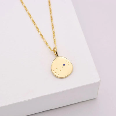 Linda Tahija Zodiac Figaro Necklace, Gold or Silver