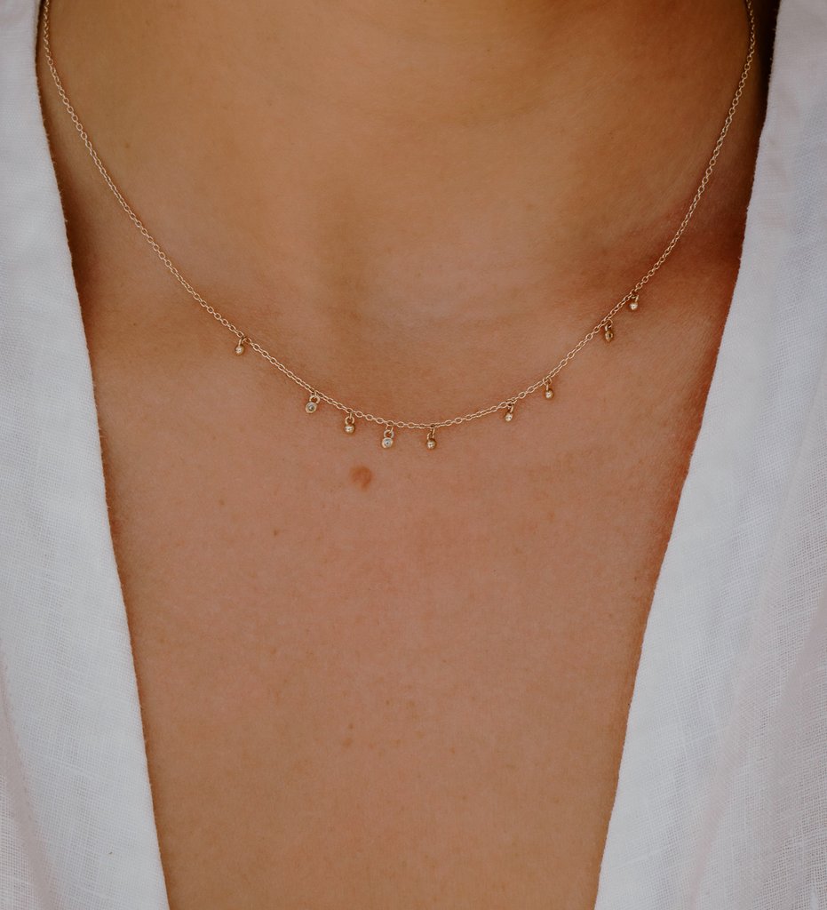 Kirstin Ash 9k Gold Sea Mist Necklace