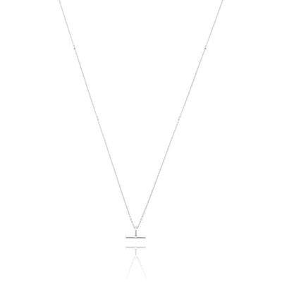 Linda Tahija Mini T-Bar Necklace, Silver