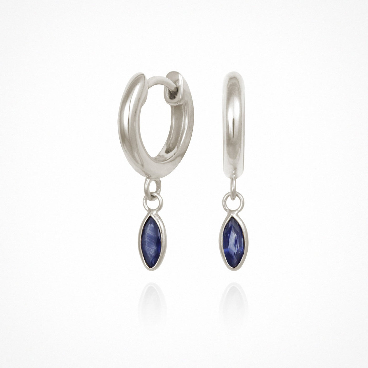 Temple of the Sun Alessandra Sapphire Earrings, Silver