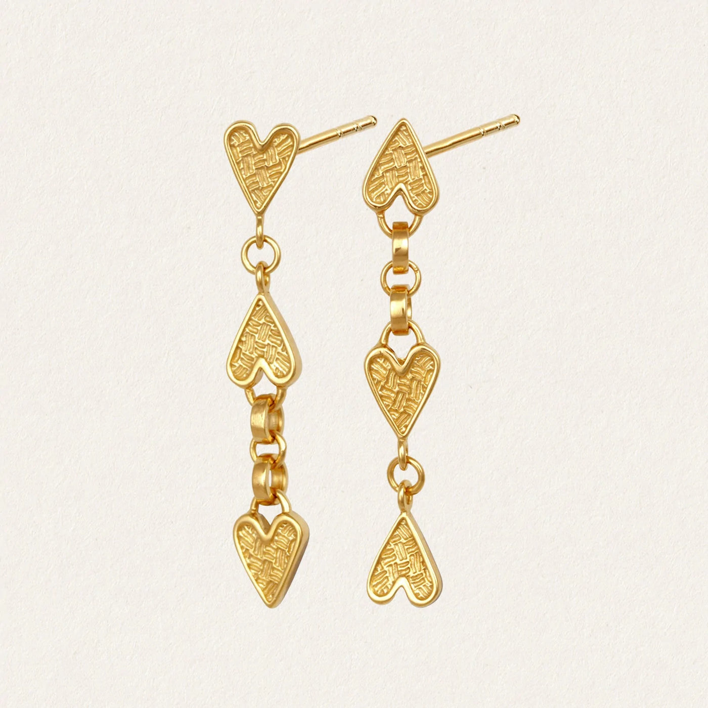 Temple of the Sun Amore Earrings, Gold