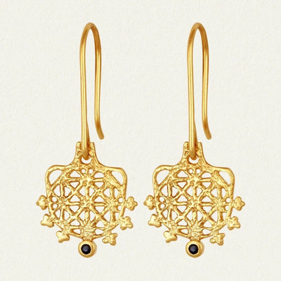 Temple of the Sun Arinna Earrings, Gold