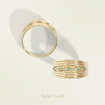 Temple of the Sun Solid Gold Aviva Ring