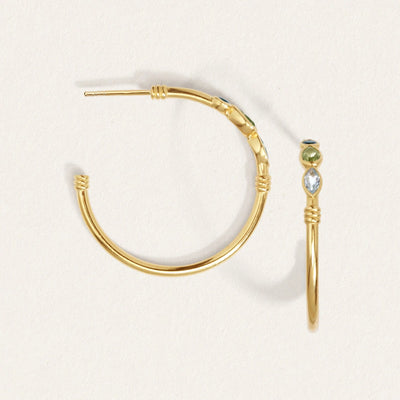 Temple of the Sun Halia Hoops, Gold