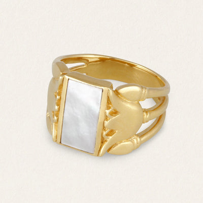 Temple of the Sun Lotus Ring, Gold