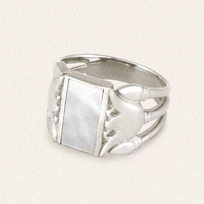 Temple of the Sun Lotus Ring, Silver