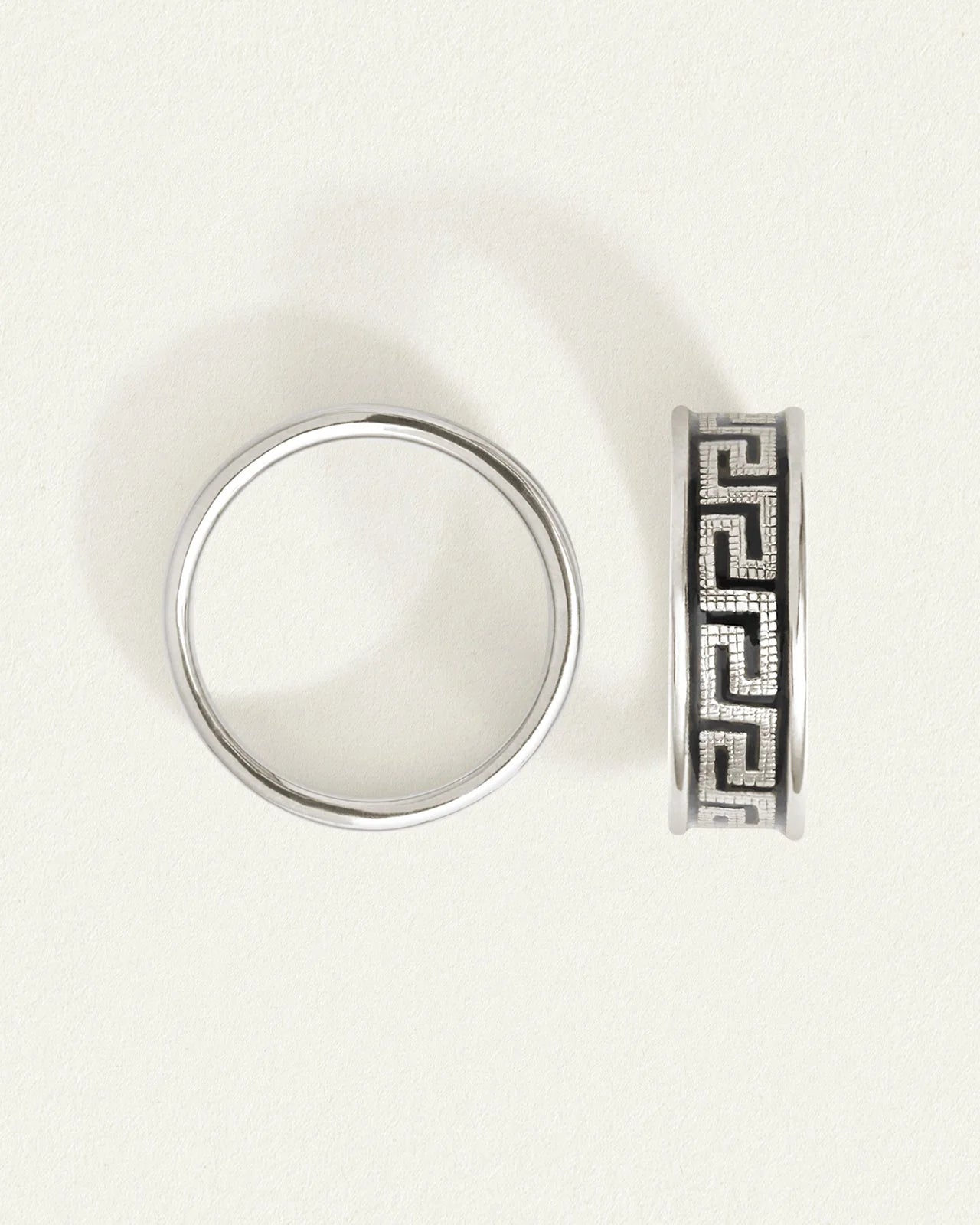 Temple of the Sun Meander Ring, Silver