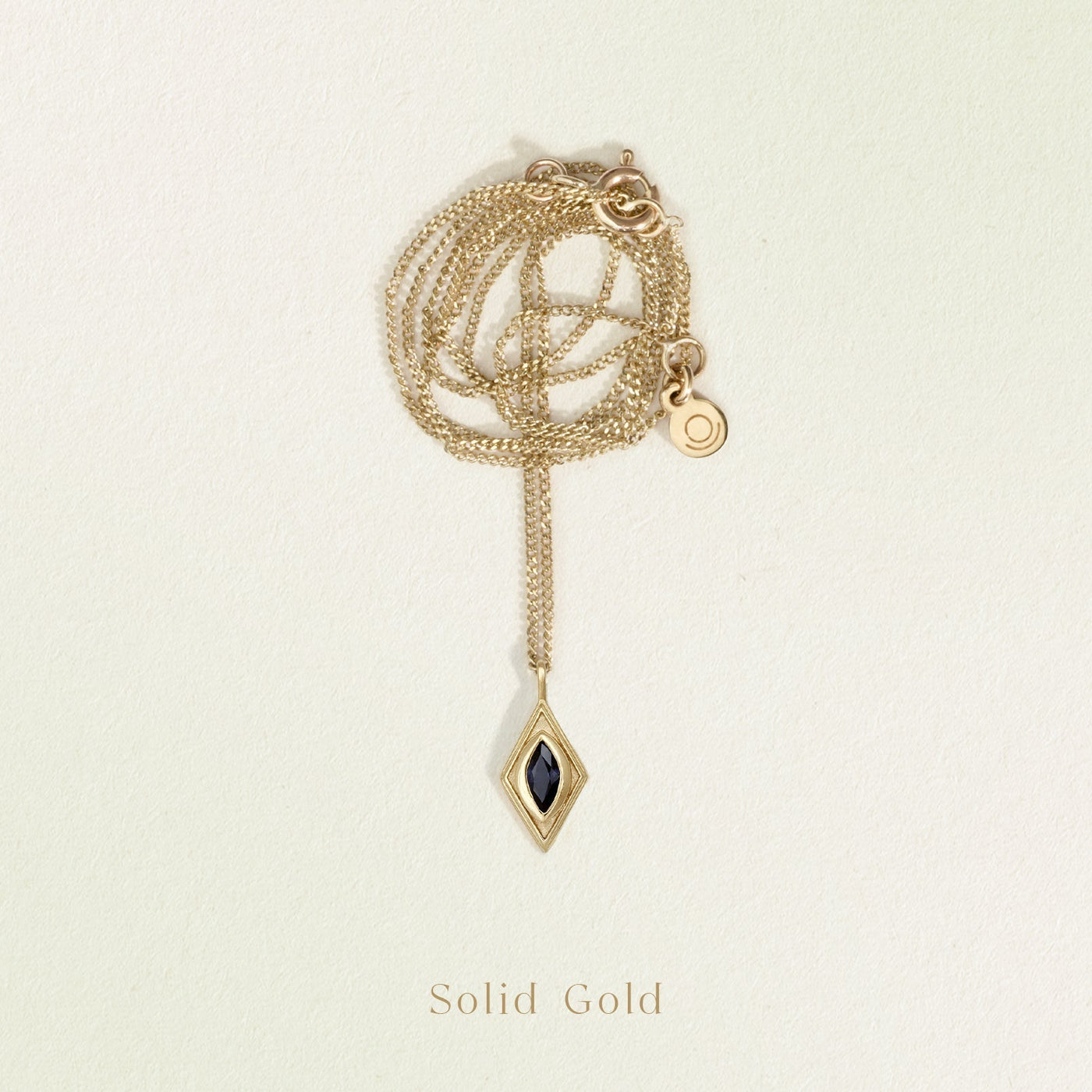 Temple of the Sun Solid Gold Nazar Necklace