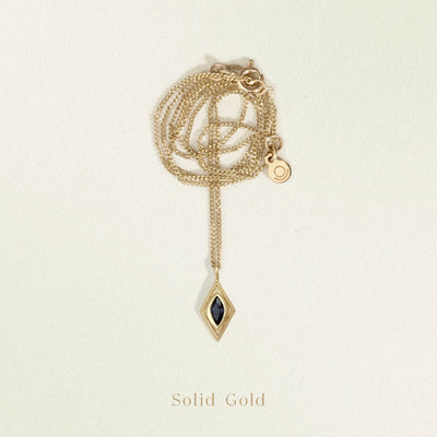 Temple of the Sun Solid Gold Nazar Necklace
