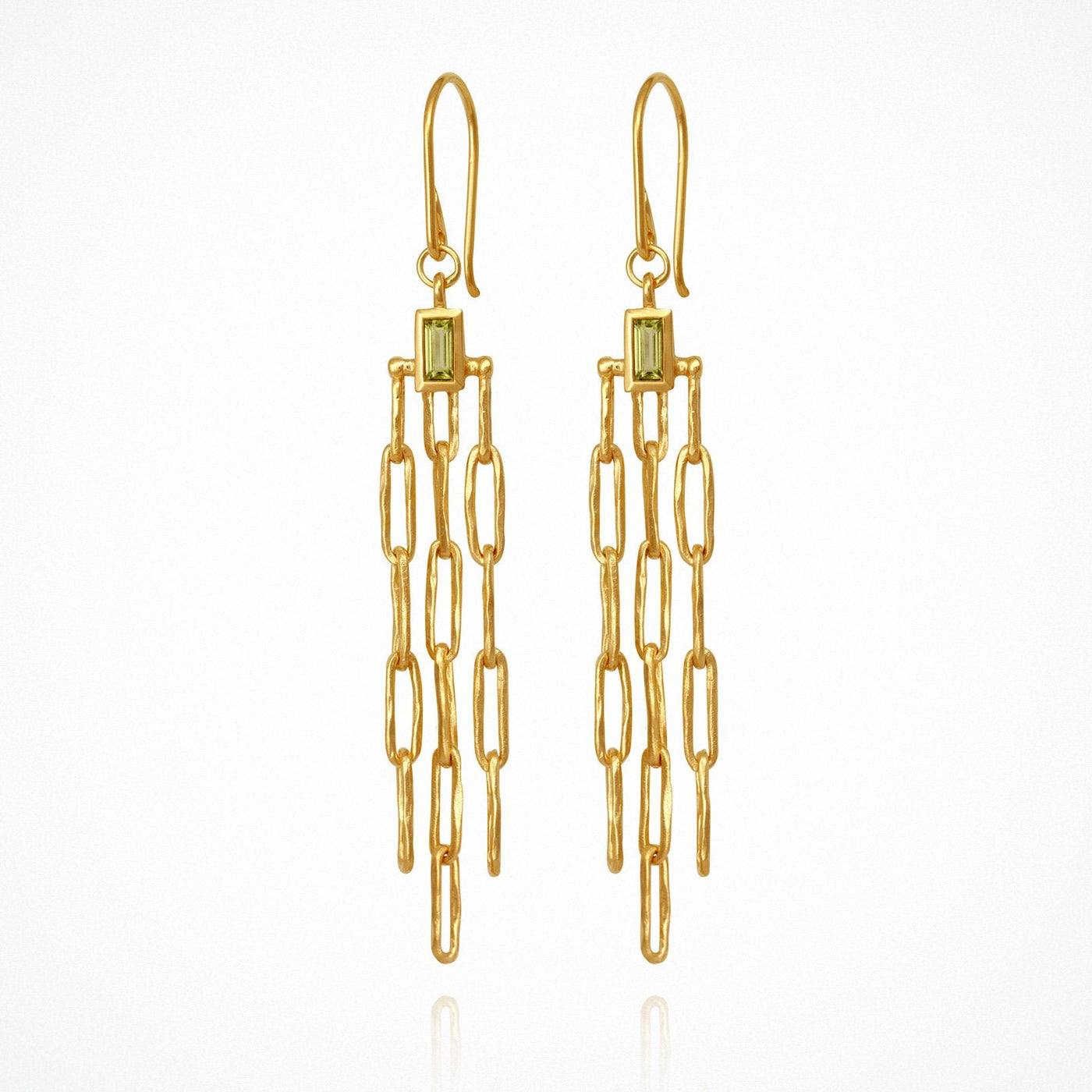 Temple of the Sun Olea Earrings, Gold