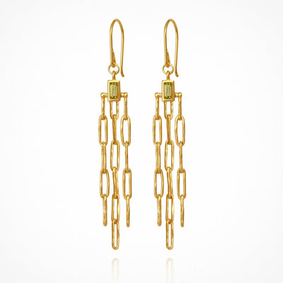 Temple of the Sun Olea Earrings, Gold