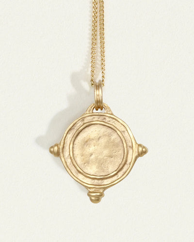 Temple of the Sun Solid Gold Petra Necklace