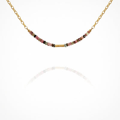 Temple of the Sun Rhodes Tourmaline Necklace, Gold