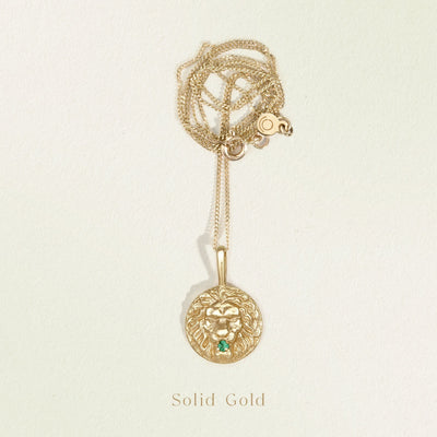 Temple of the Sun Solid Gold Roar Necklace