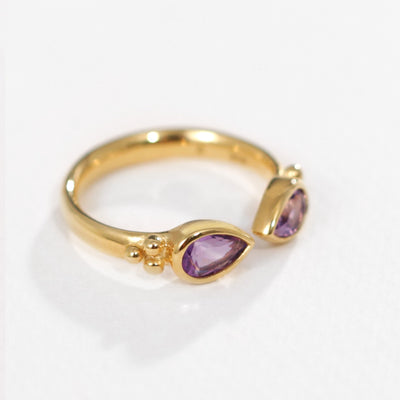 Temple of the Sun Sarra Ring Amethyst, Gold