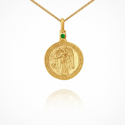 Temple of the Sun Serafina Coin Necklace, Gold