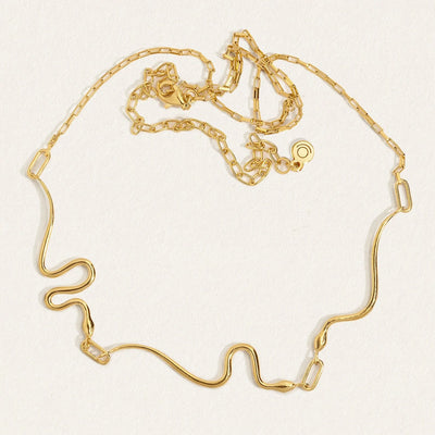 Temple of the Sun Sibilant Necklace, Gold