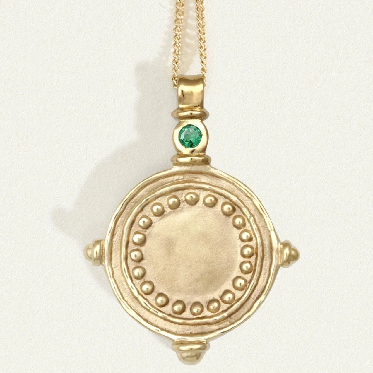 Temple of the Sun Solid Gold Sura Necklace