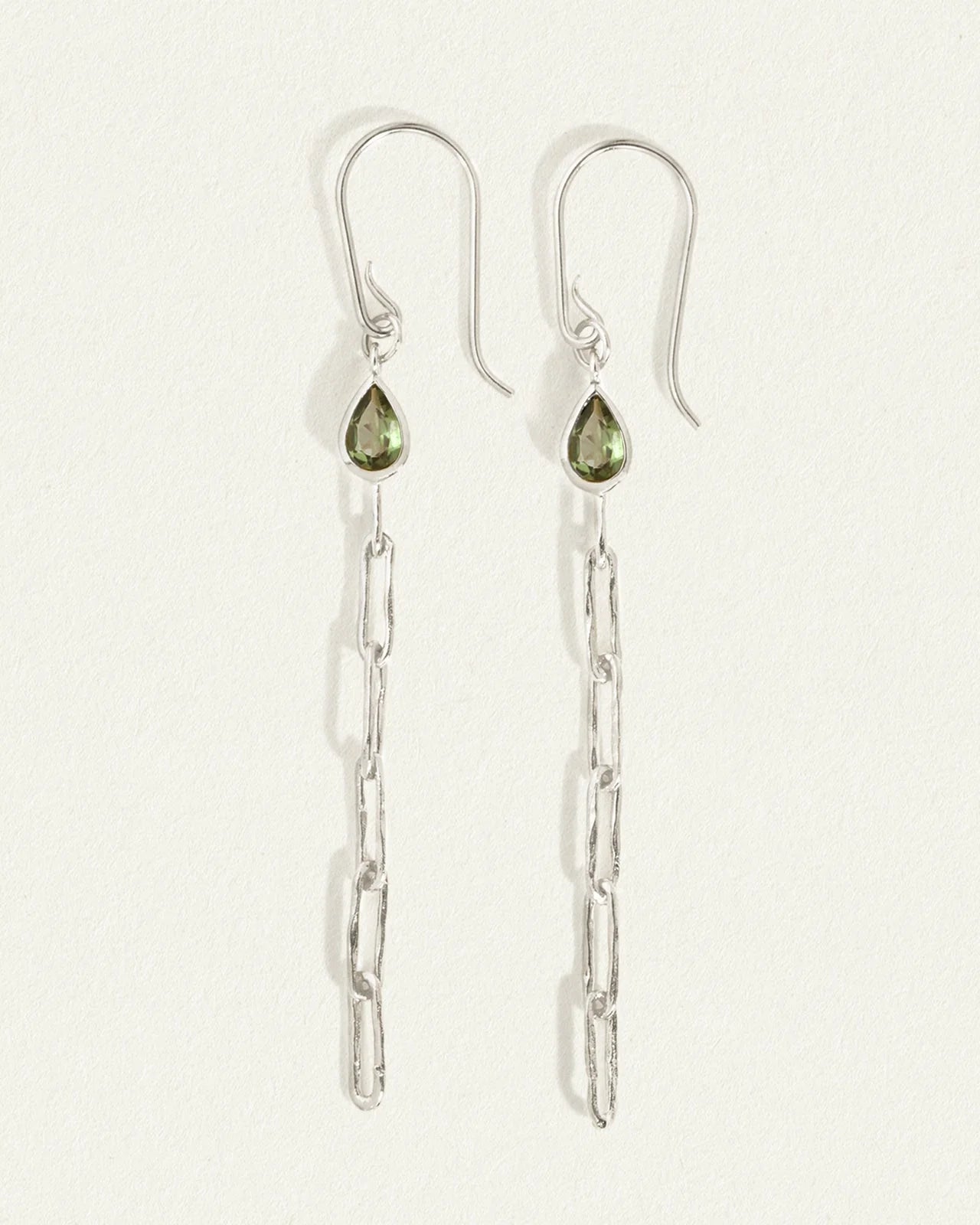 Temple of the Sun Tilia Earrings, Silver